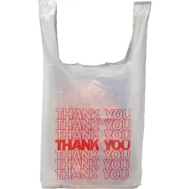 8" x 4" x 16" - "Thank You" Shopping Bags 0.65 mil