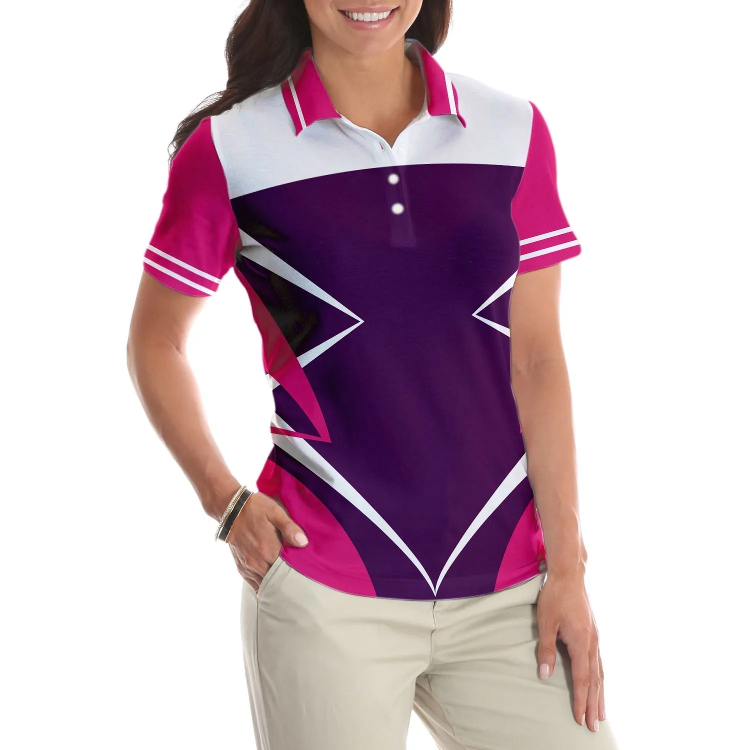 A Bad Day Of Golf Always Beats A Good Day Of Work Pink Short Sleeve Women Polo Shirt, Golf Shirt For Ladies, Cool Female Golf Gift Coolspod