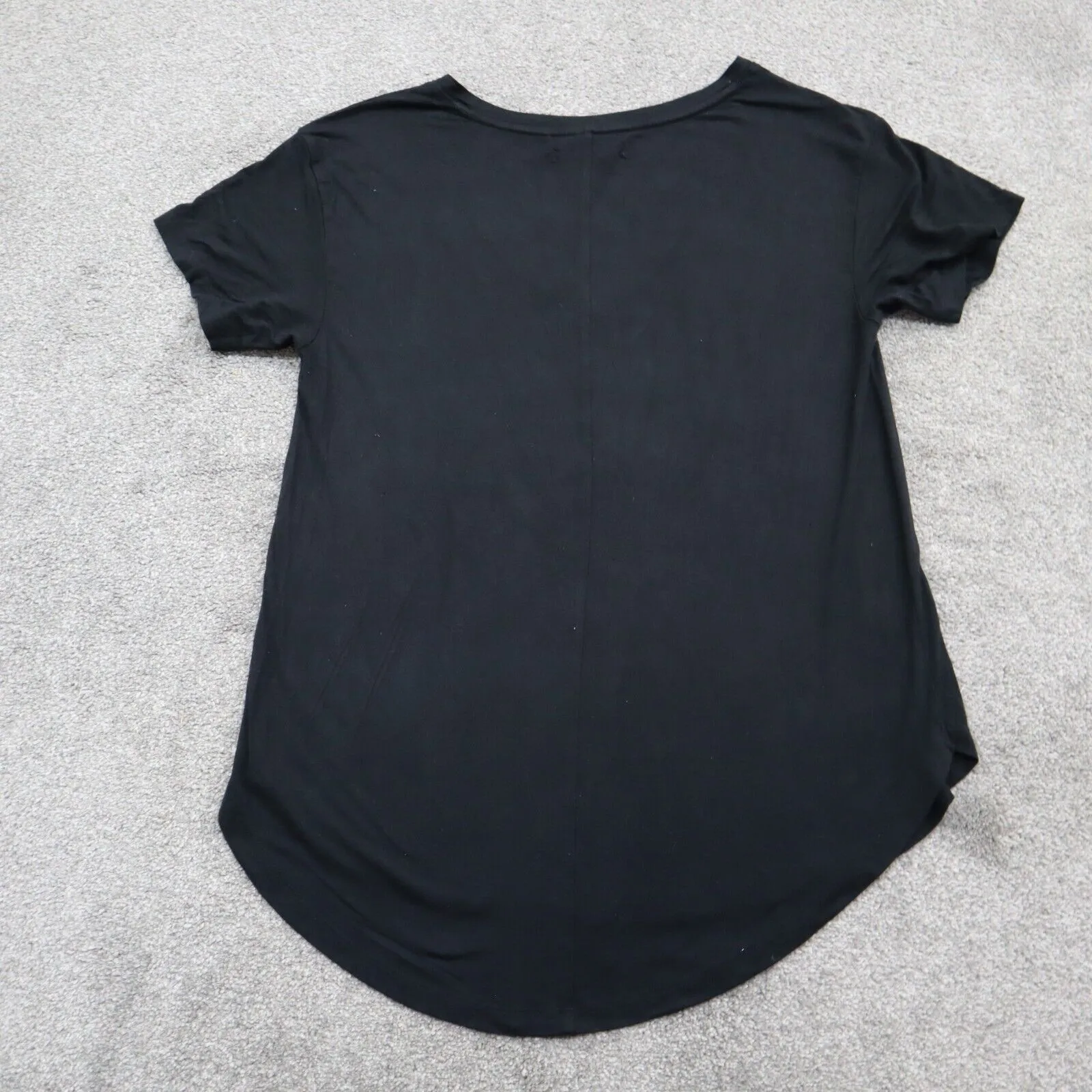 Abercrombie & Fitch Womens V Neck T Shirt Pullover Short Sleeve Black Size Small