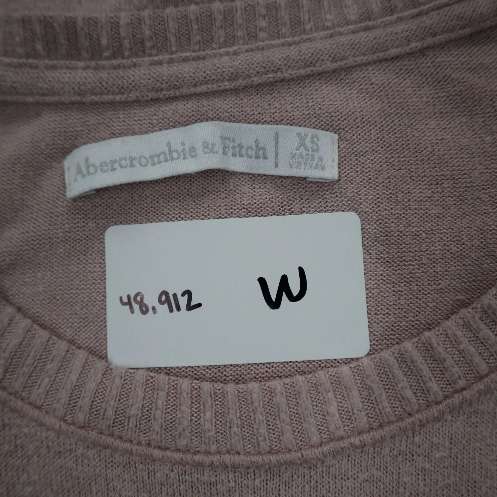 Abercrombie &Fitch Women Pullover Sweater Knitted Long Sleeve Light Pink Size XS