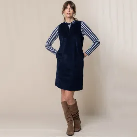 Belle Navy Cord Dress