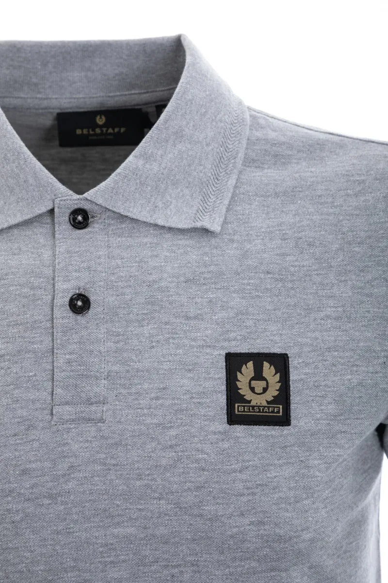 Belstaff Classic Short Sleeve Polo Shirt in Grey Melange