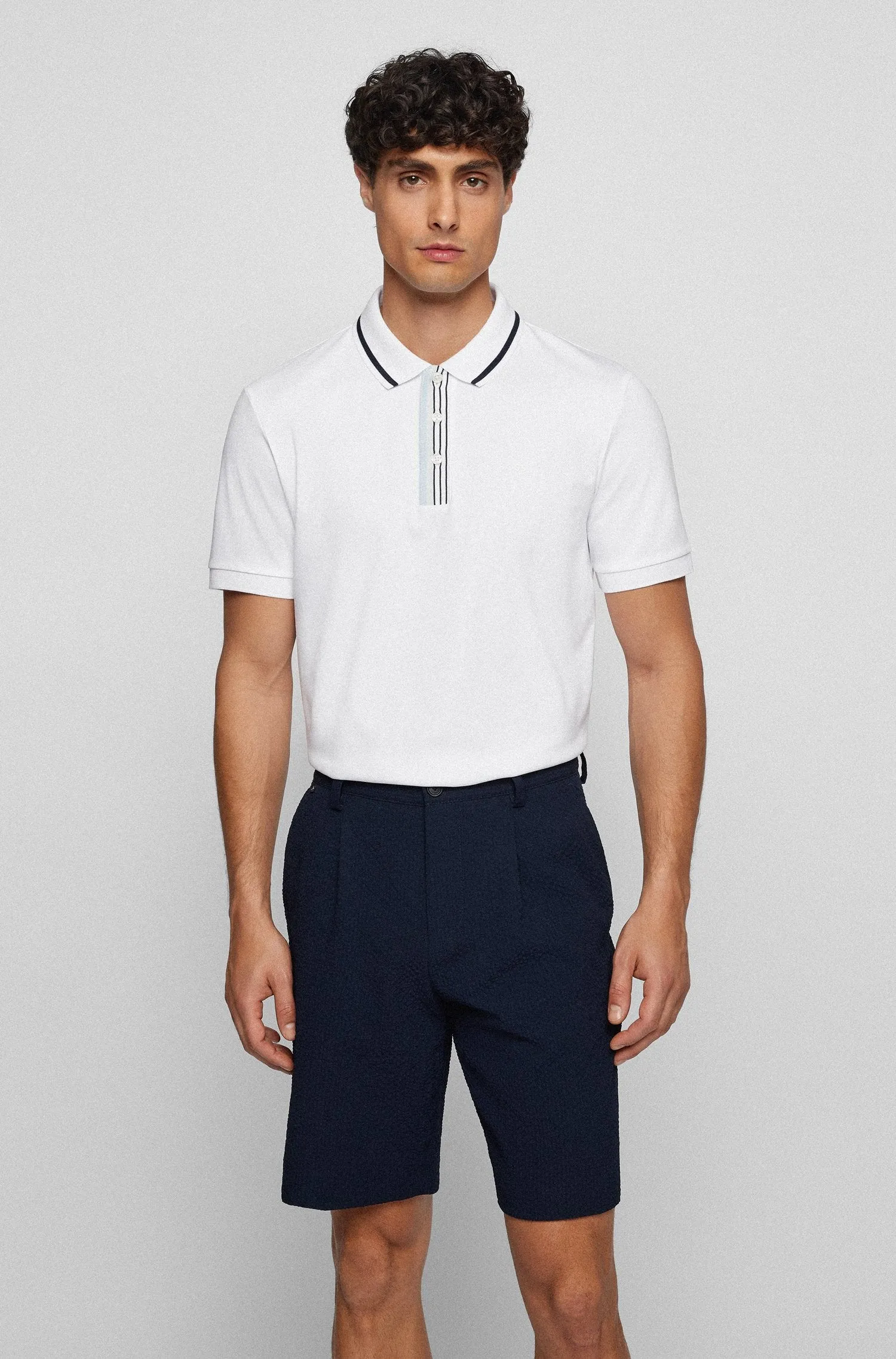 BOSS Parlay 157 Polo Shirt in White