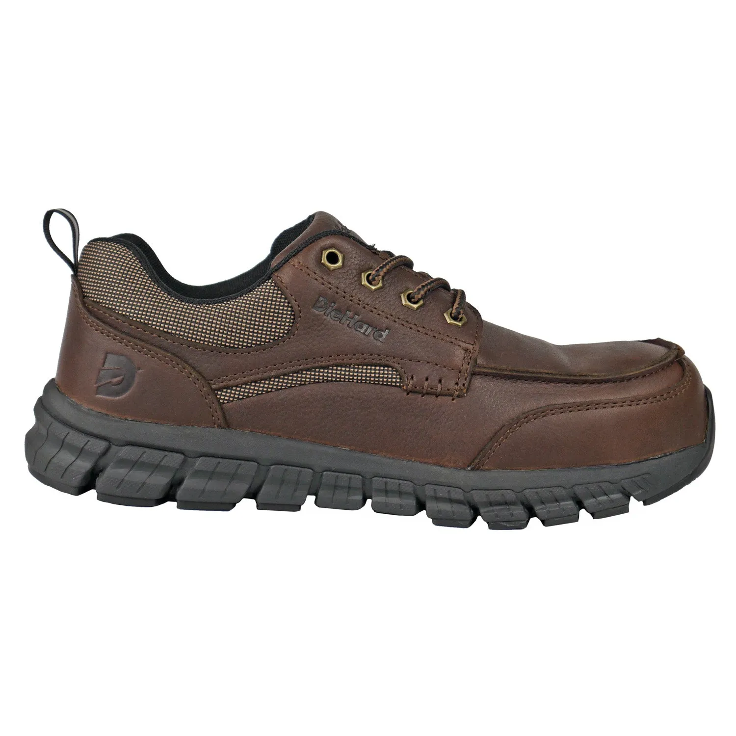 DieHard Mens Sunbird Brown Leather Full-Grain Tumbled Work Shoes