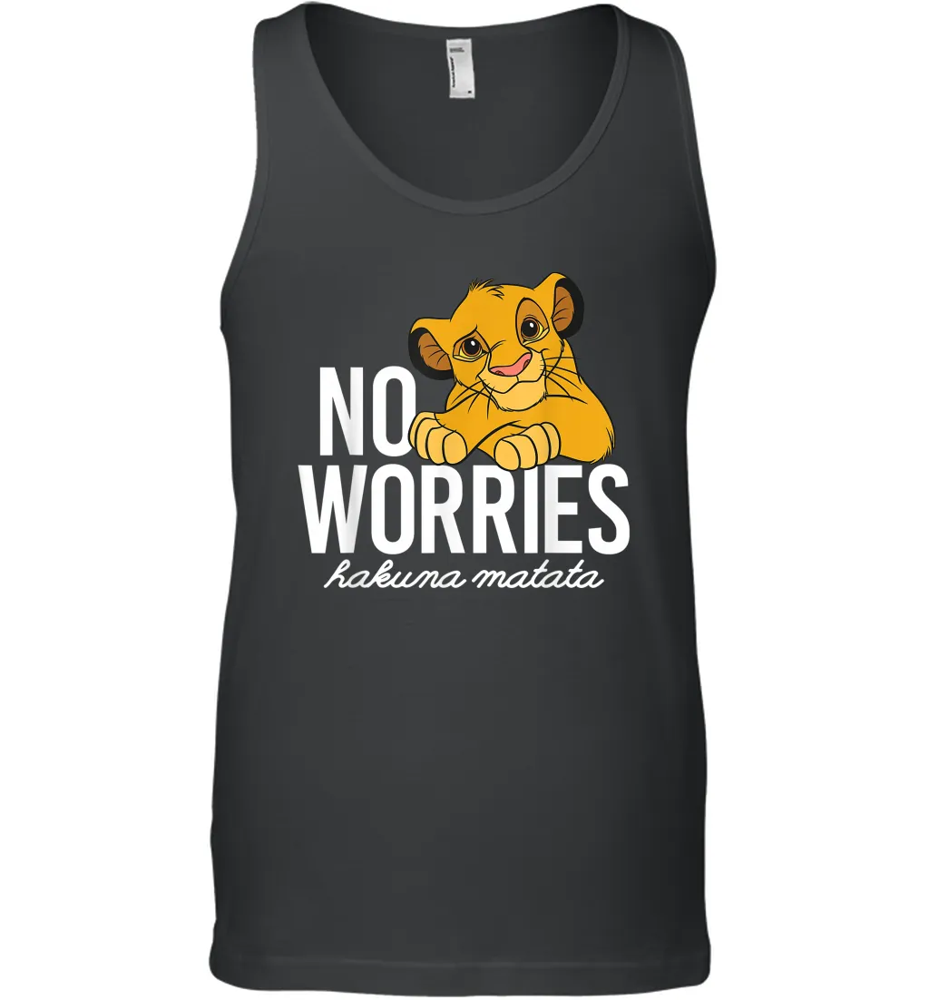 Disney Lion King Classic No Worries Simba Men Cotton Tank Top