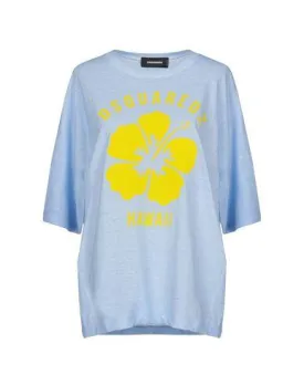 Dsquared2 Women T-shirt Sky blue M INT