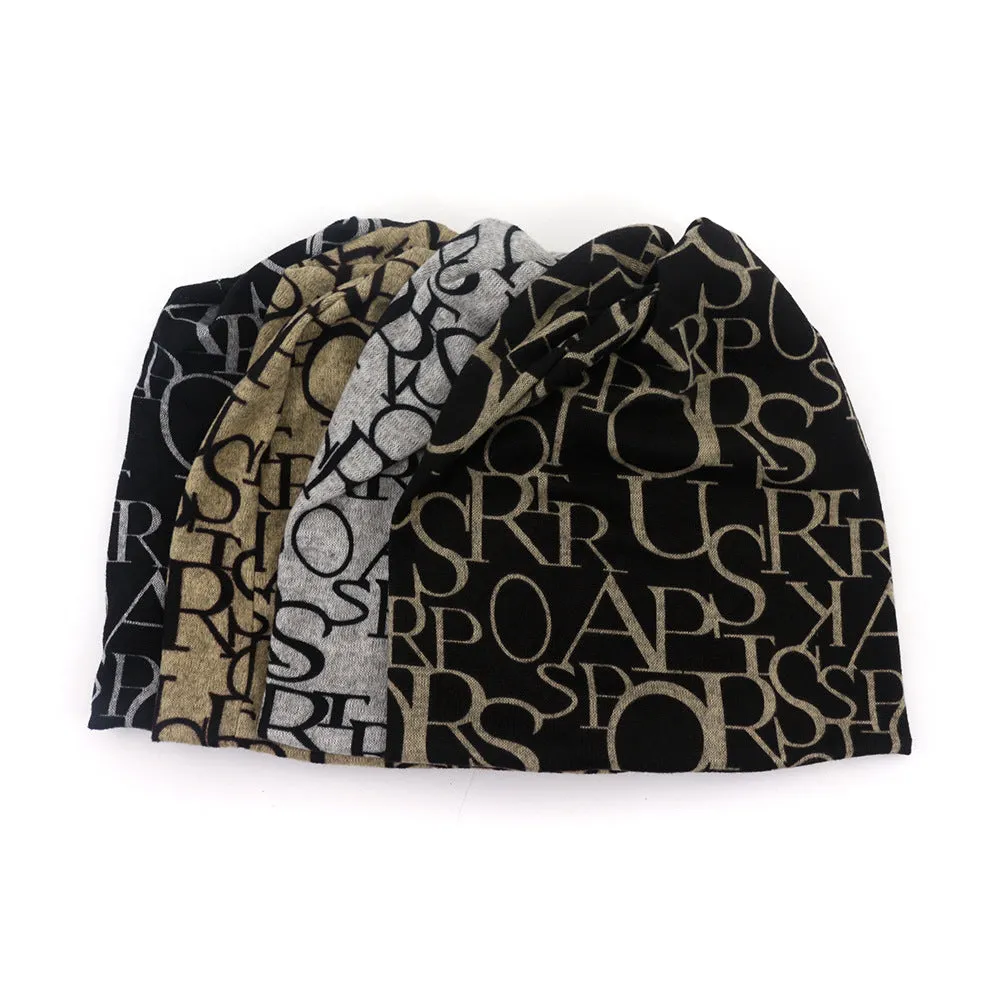 Dualpurpose Letter Print Hat The Perfect Mens Gift