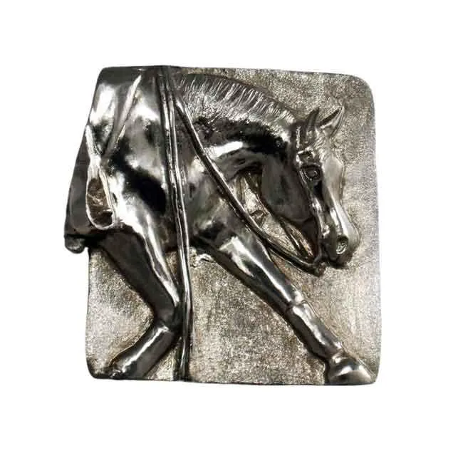 Dynamic Reining Horse Belt Buckle