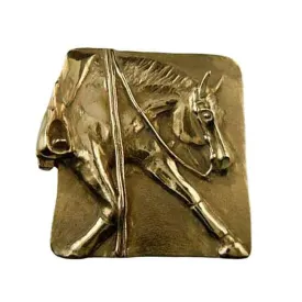 Dynamic Reining Horse Belt Buckle