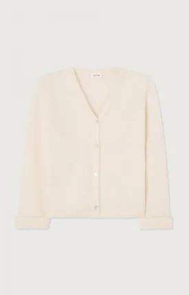 East Buttoned Cardigan in Pearl Melange