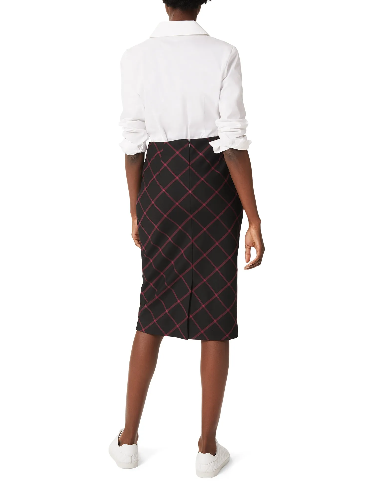 Eliza Check Pencil Skirt