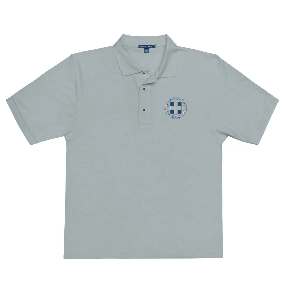 Embroidered Greek Cross Premium Polo Shirt