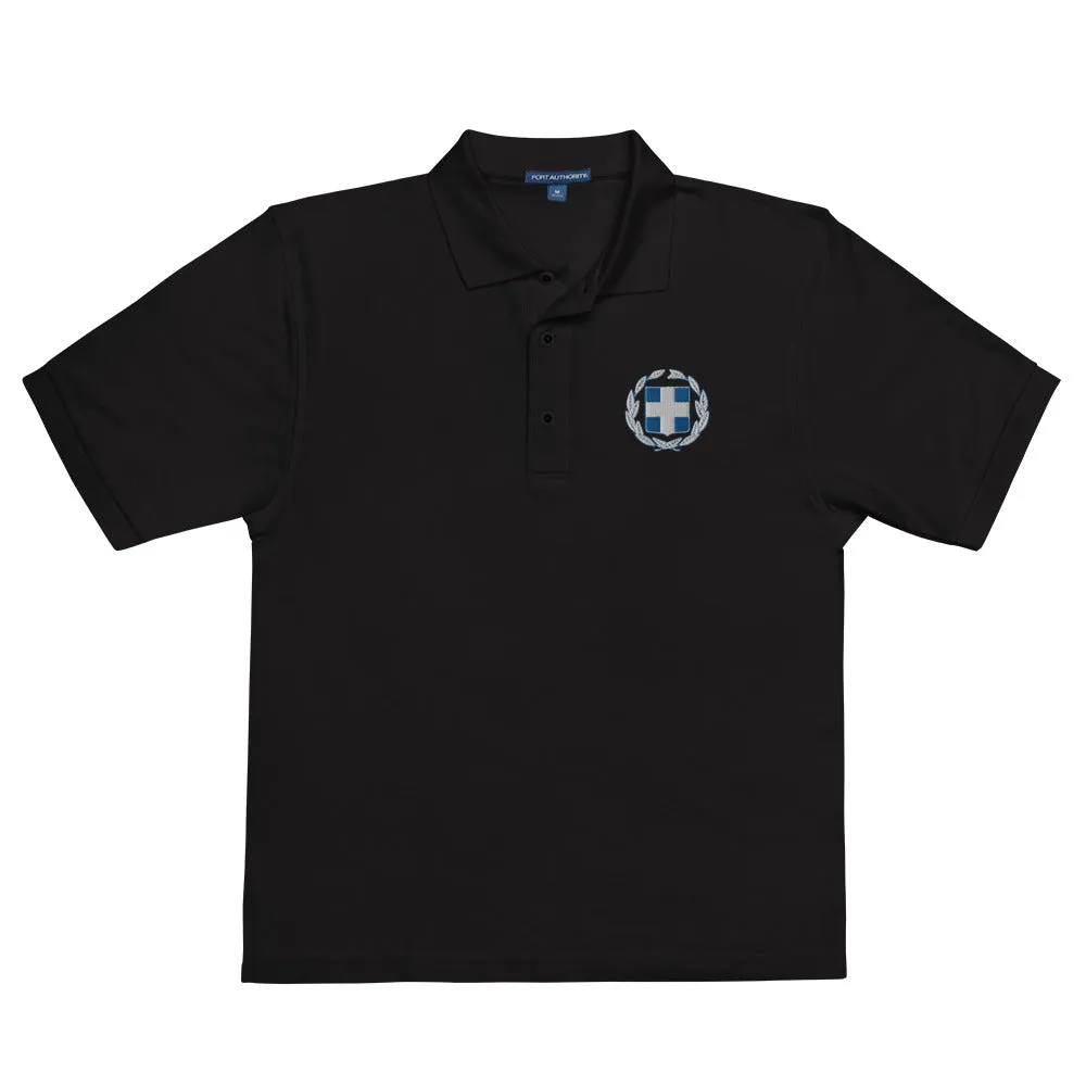 Embroidered Greek Cross Premium Polo Shirt