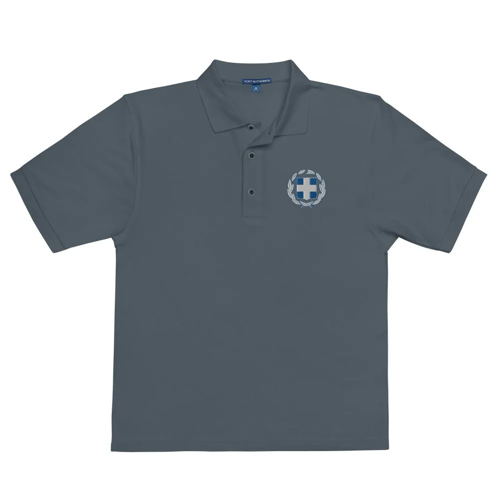 Embroidered Greek Cross Premium Polo Shirt