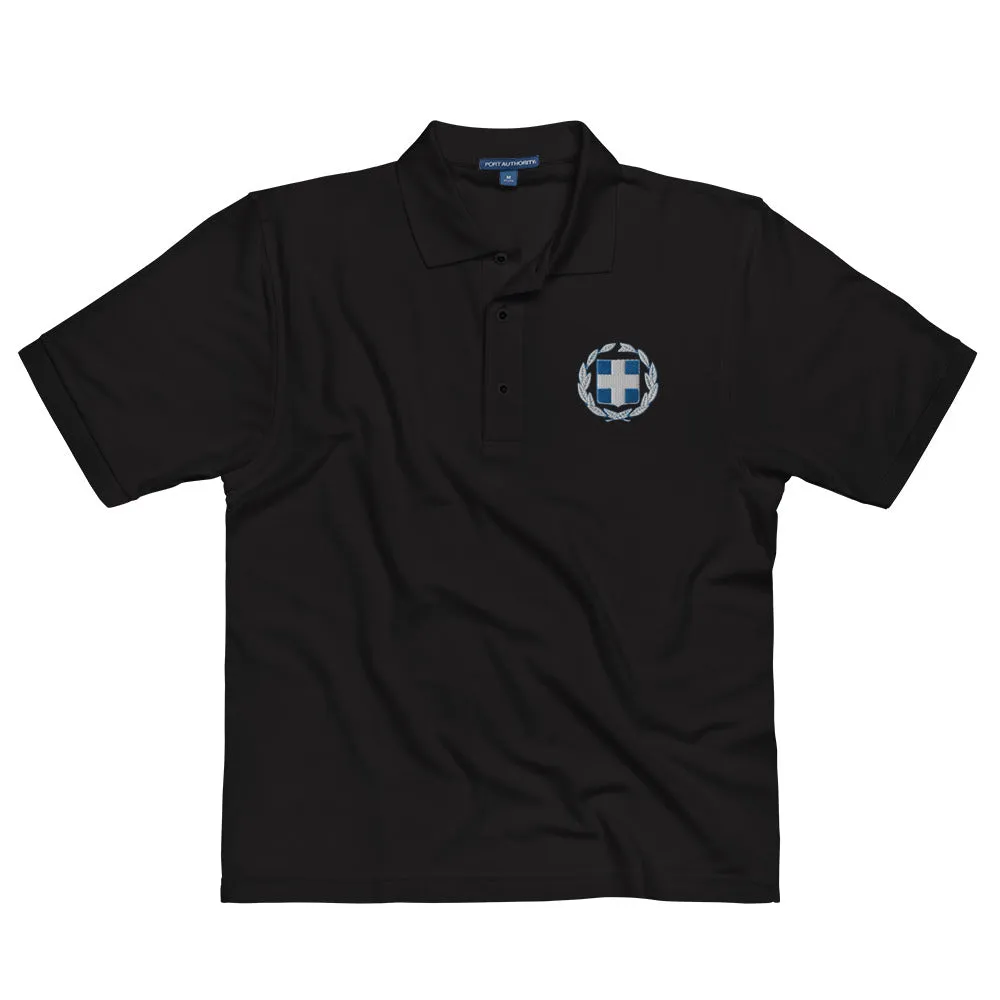 Embroidered Greek Cross Premium Polo Shirt