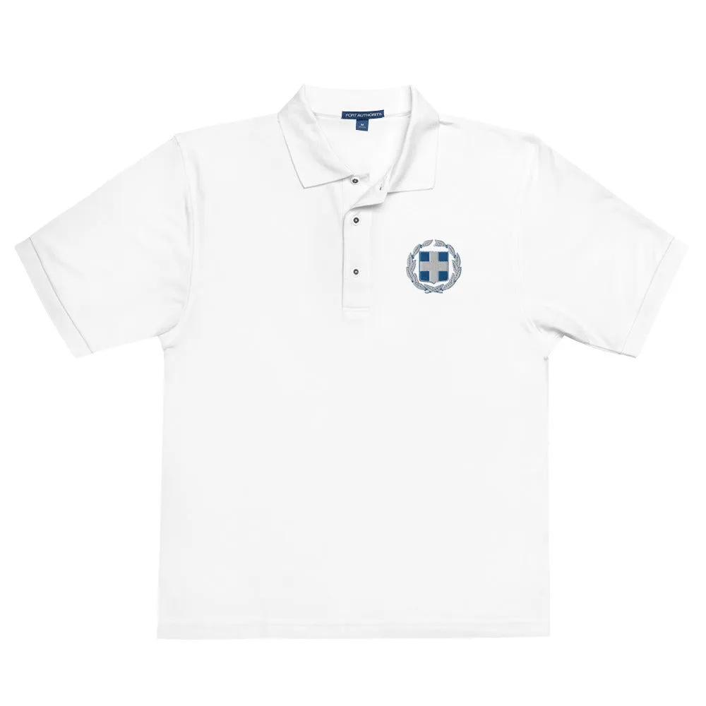 Embroidered Greek Cross Premium Polo Shirt