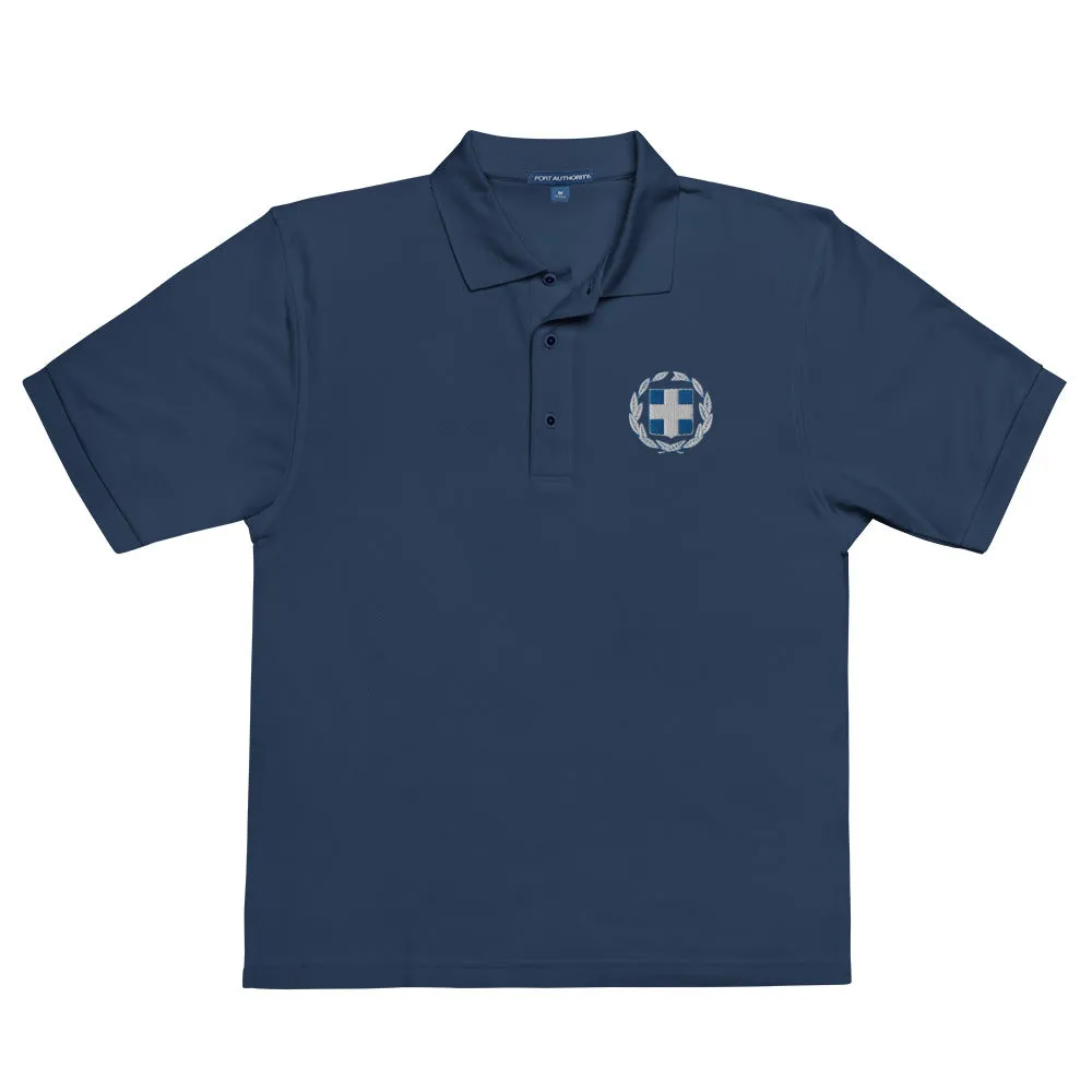 Embroidered Greek Cross Premium Polo Shirt