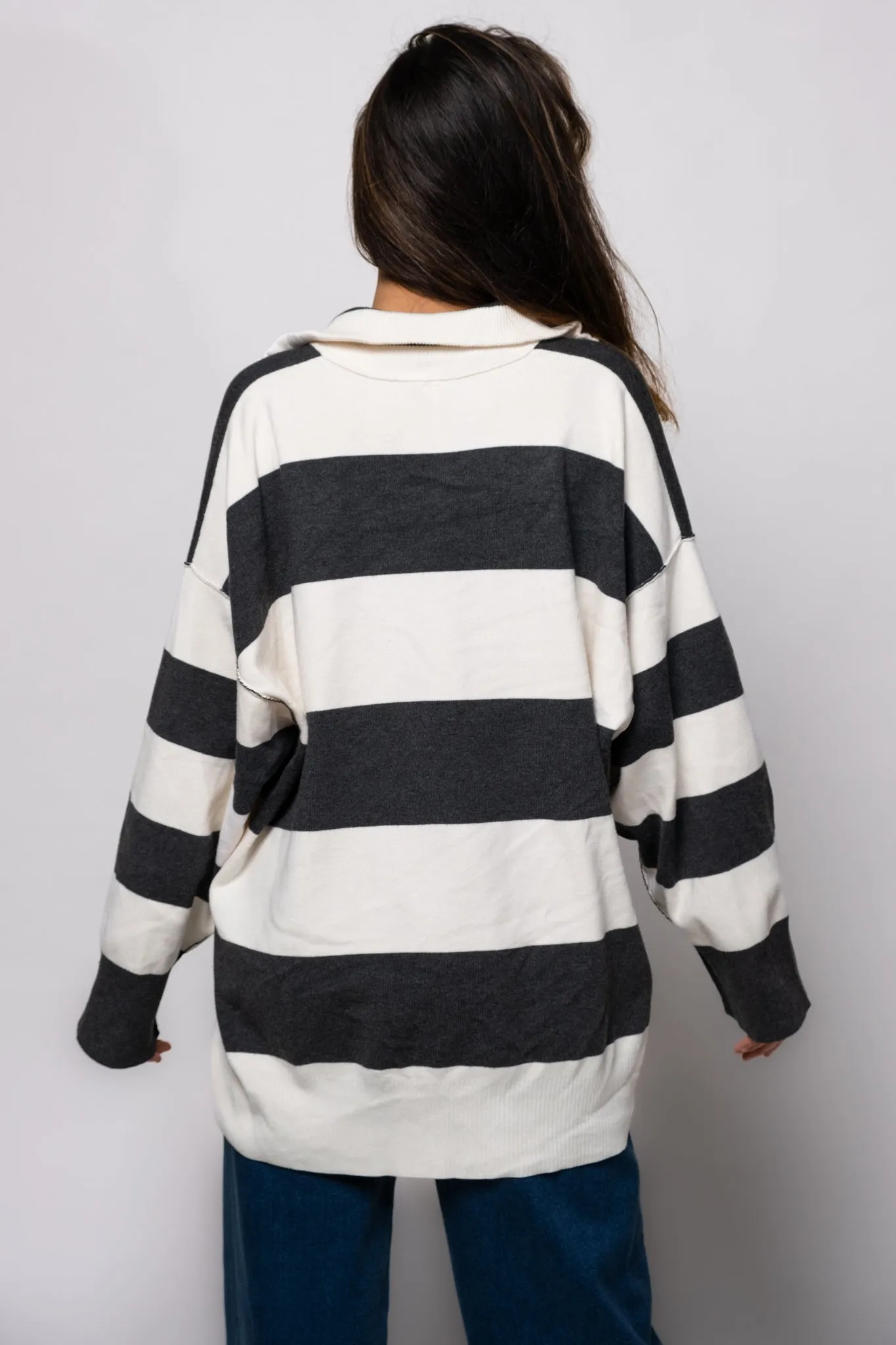 Free People Coastal Stripe Pullover