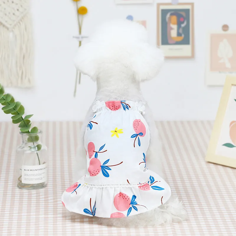 Fruit bayberry summer skirt pet clothing