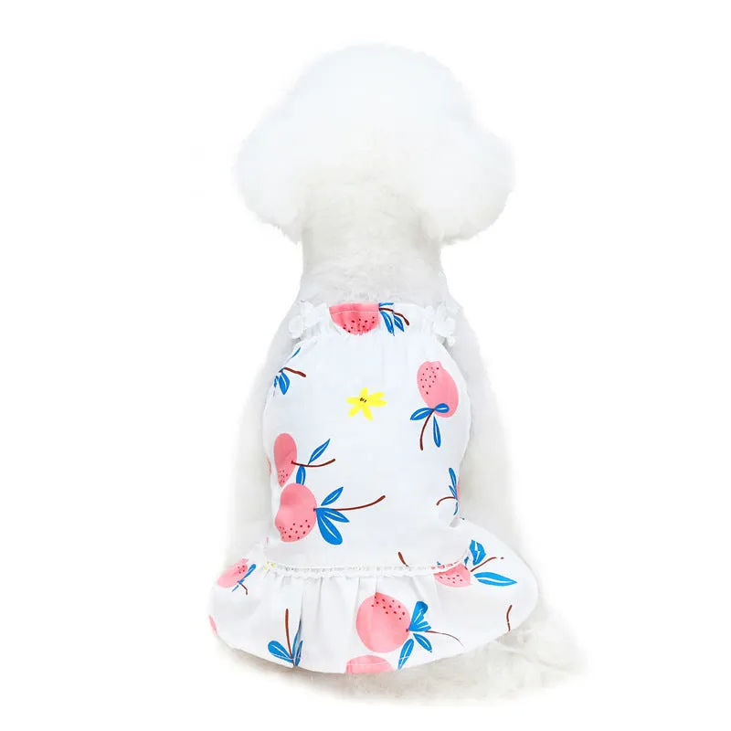 Fruit bayberry summer skirt pet clothing