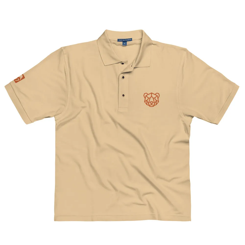 Gay Pride Orange Bear Premium Polo