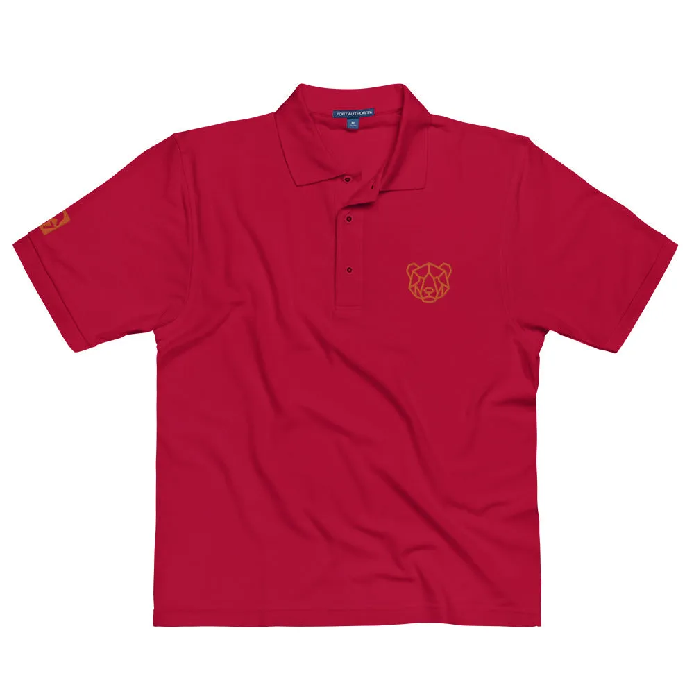 Gay Pride Orange Bear Premium Polo