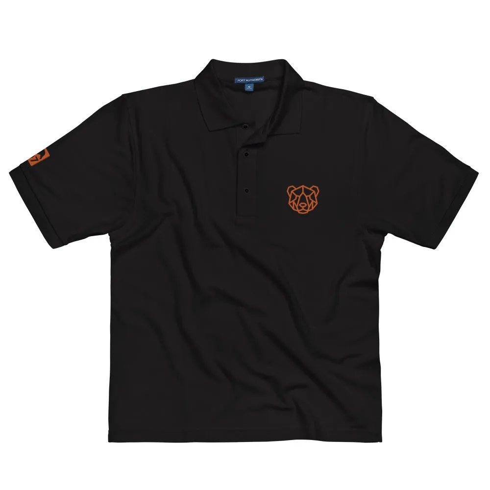 Gay Pride Orange Bear Premium Polo