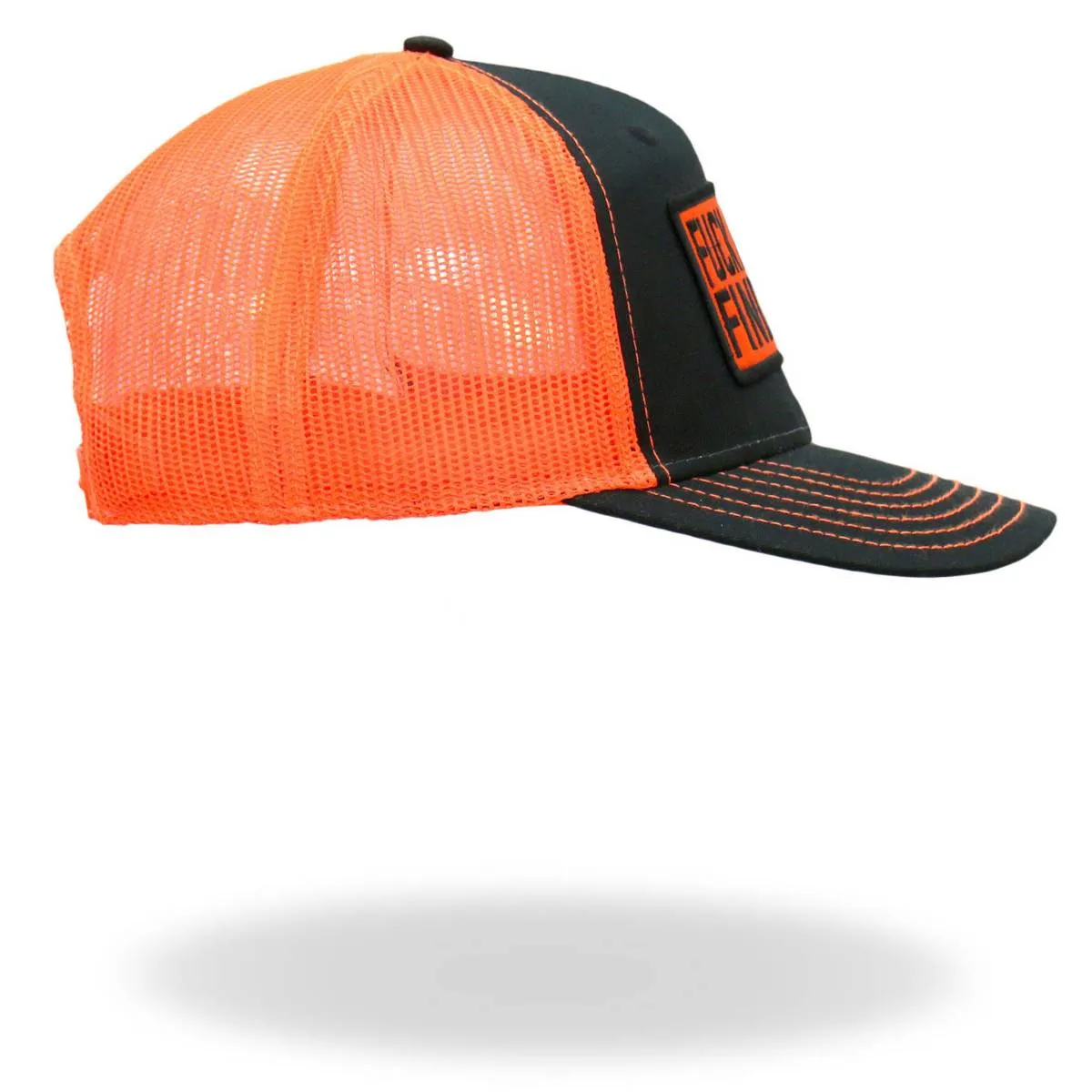 Hot Leathers F Around Find Out High Visibility Orange Trucker Hat GSH2047