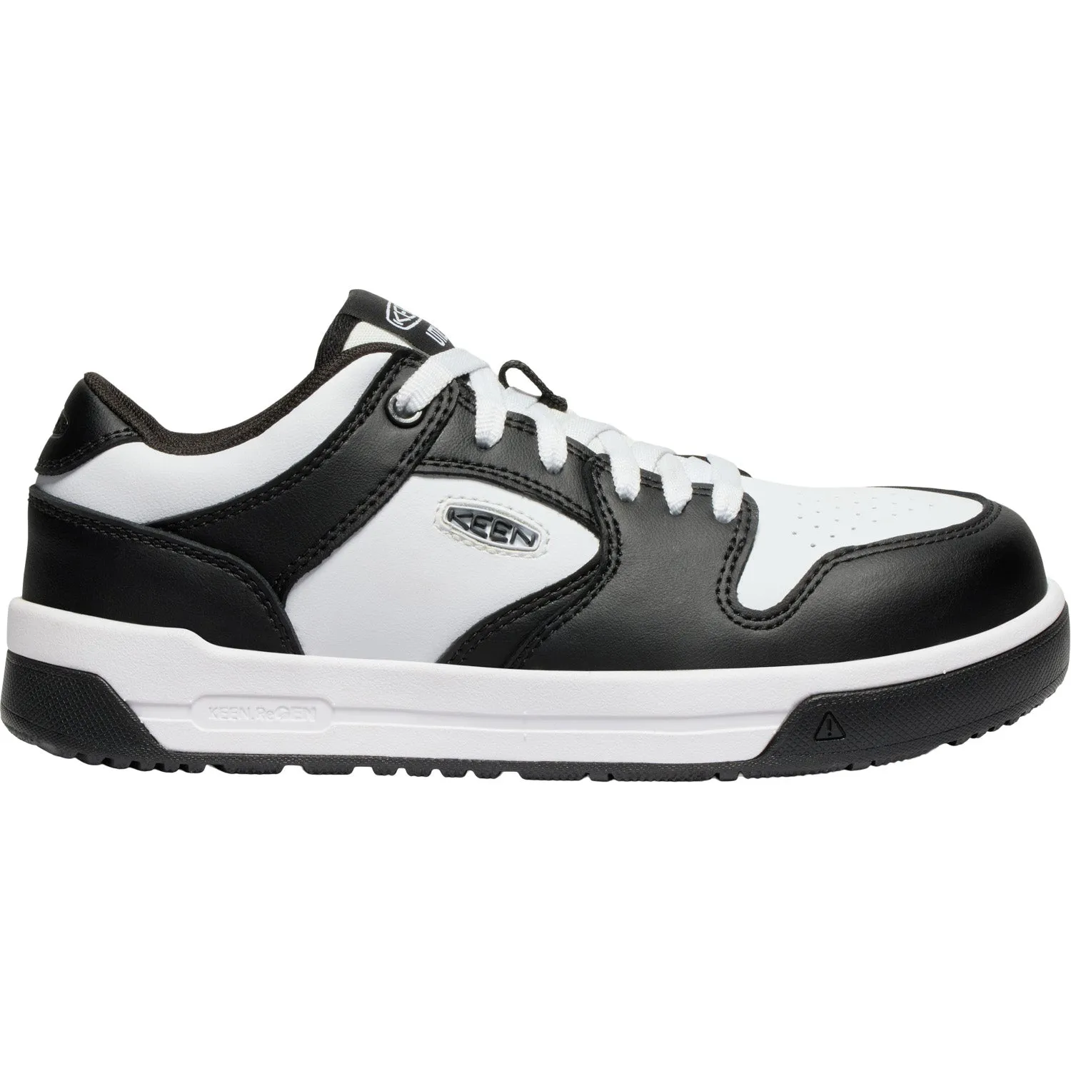 Keen Utility Womens Overton CT Star White/Black Leather Work Shoes