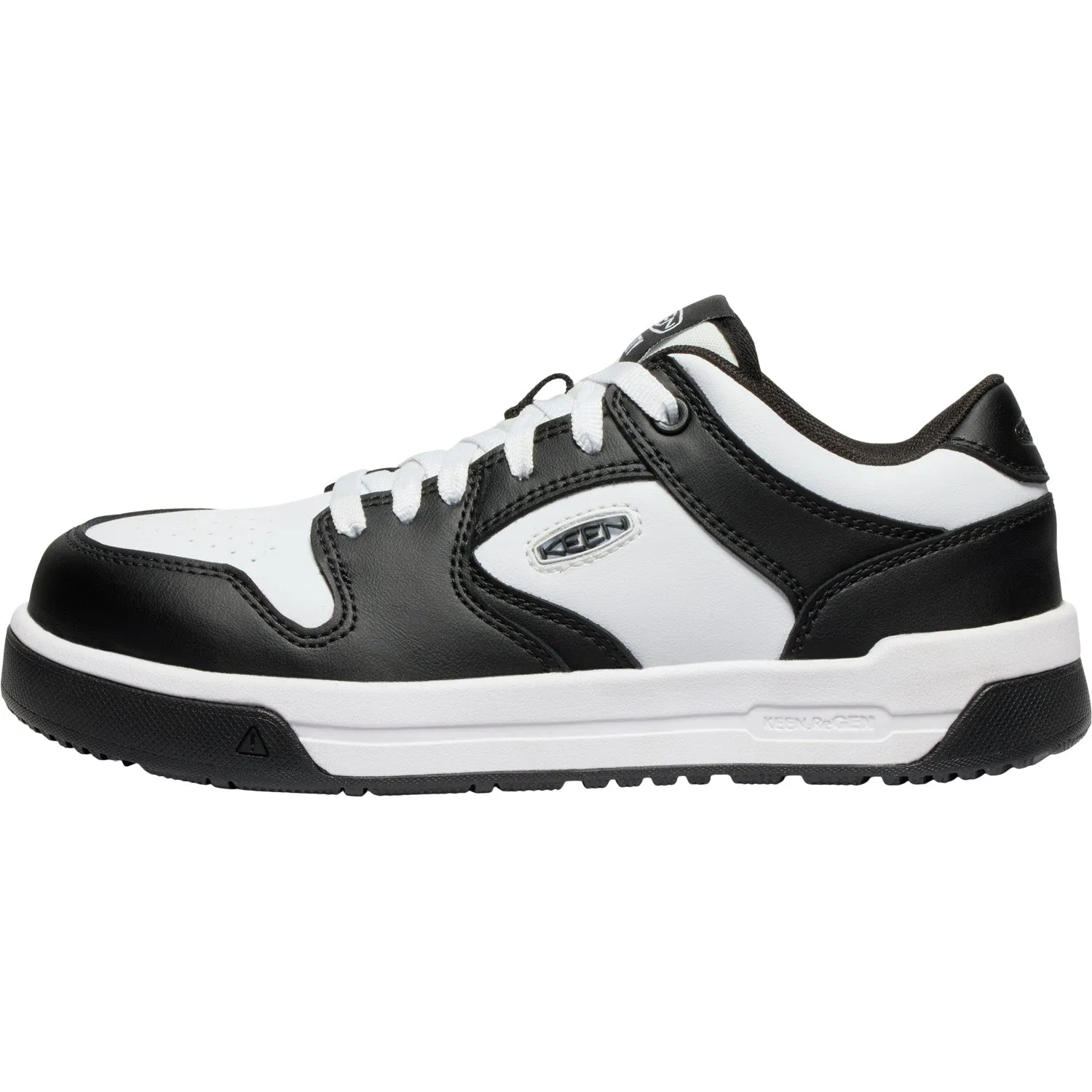 Keen Utility Womens Overton CT Star White/Black Leather Work Shoes