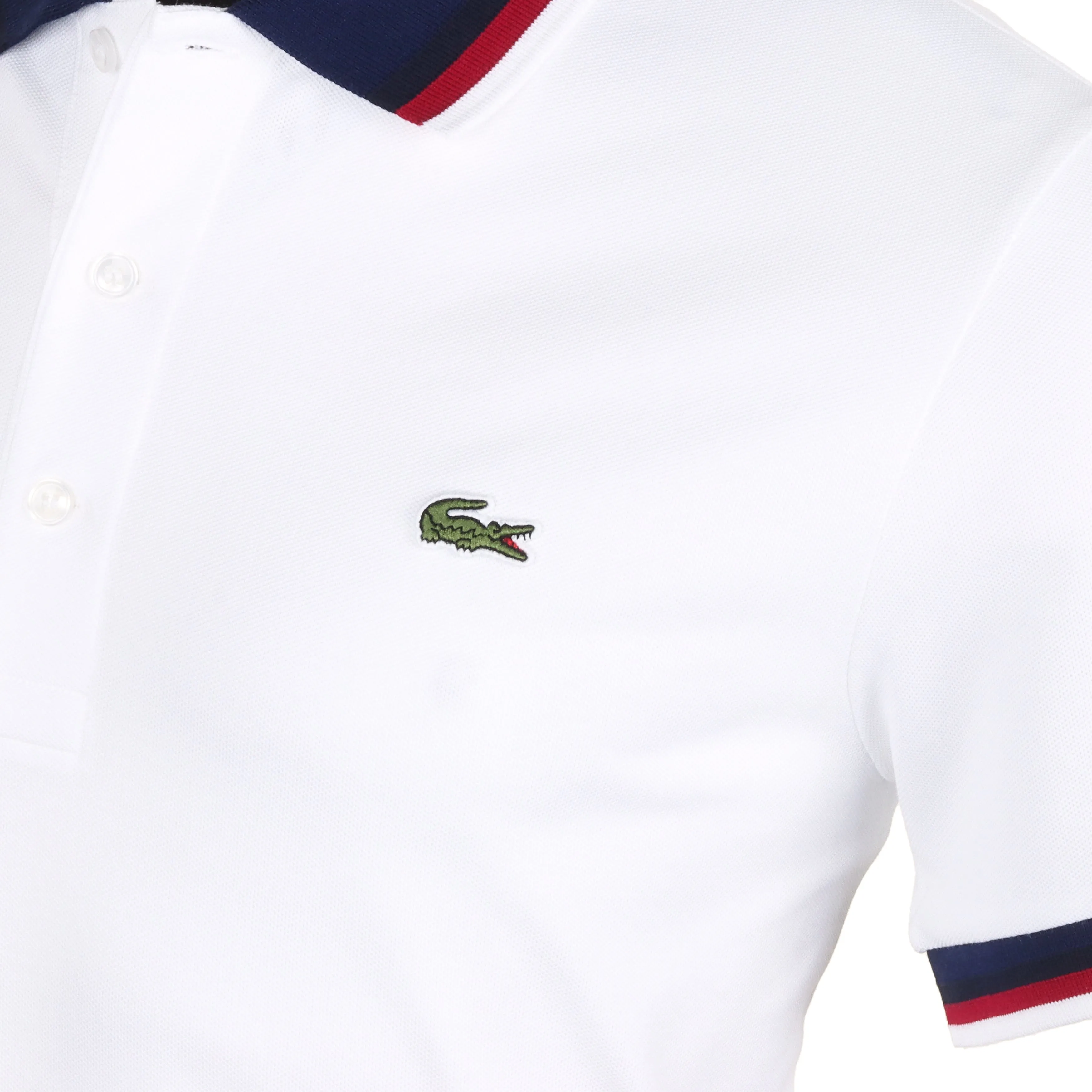 Lacoste Contrast Collar Pique Polo Shirt