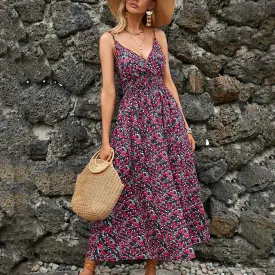 Long Fashion Slim Fit Elegant Sun Sleeveless Vintage Summer Dress