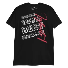 Men's Brand Slogan And Logo Black Tee