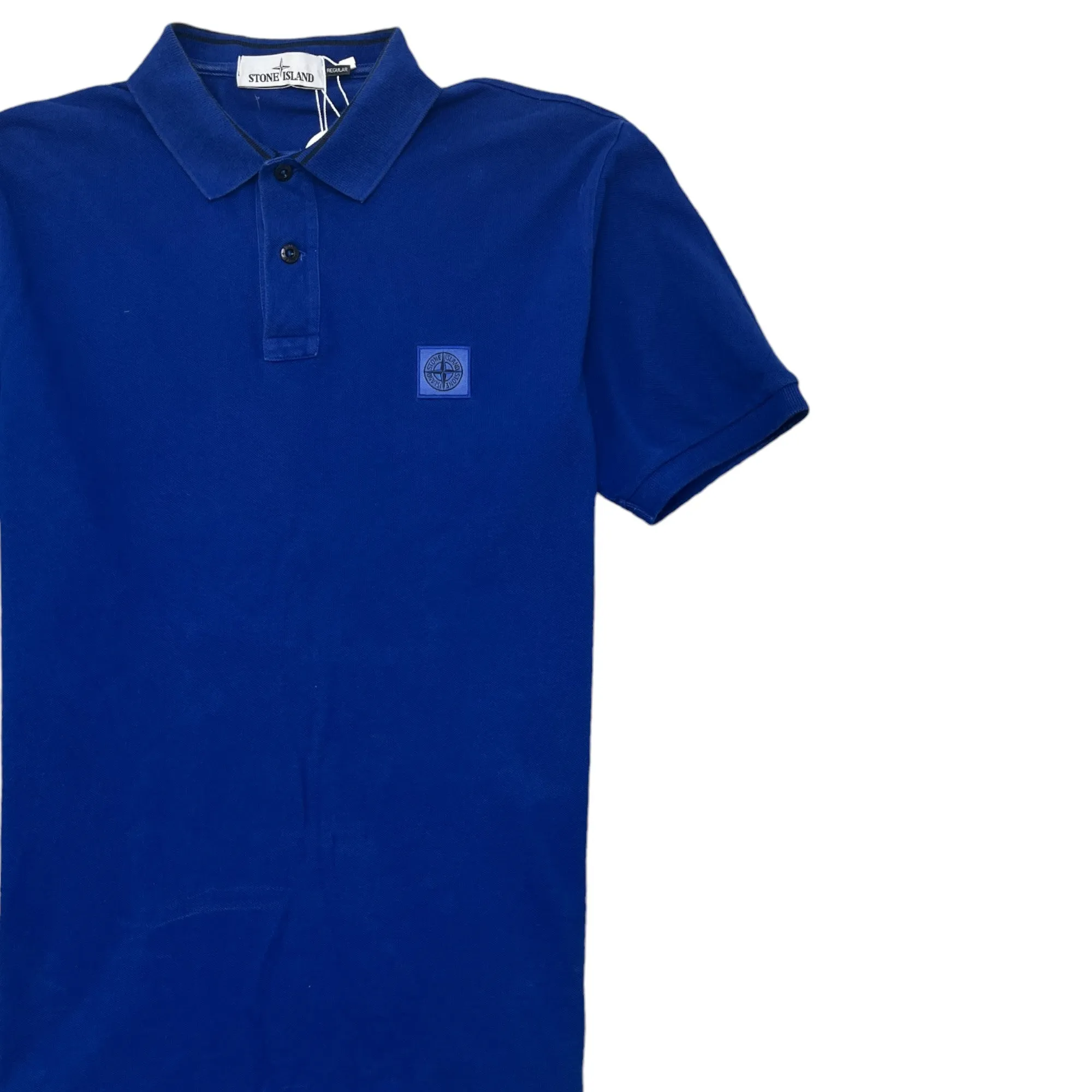 Men's Compass Logo Polo Shirt Blue Size L