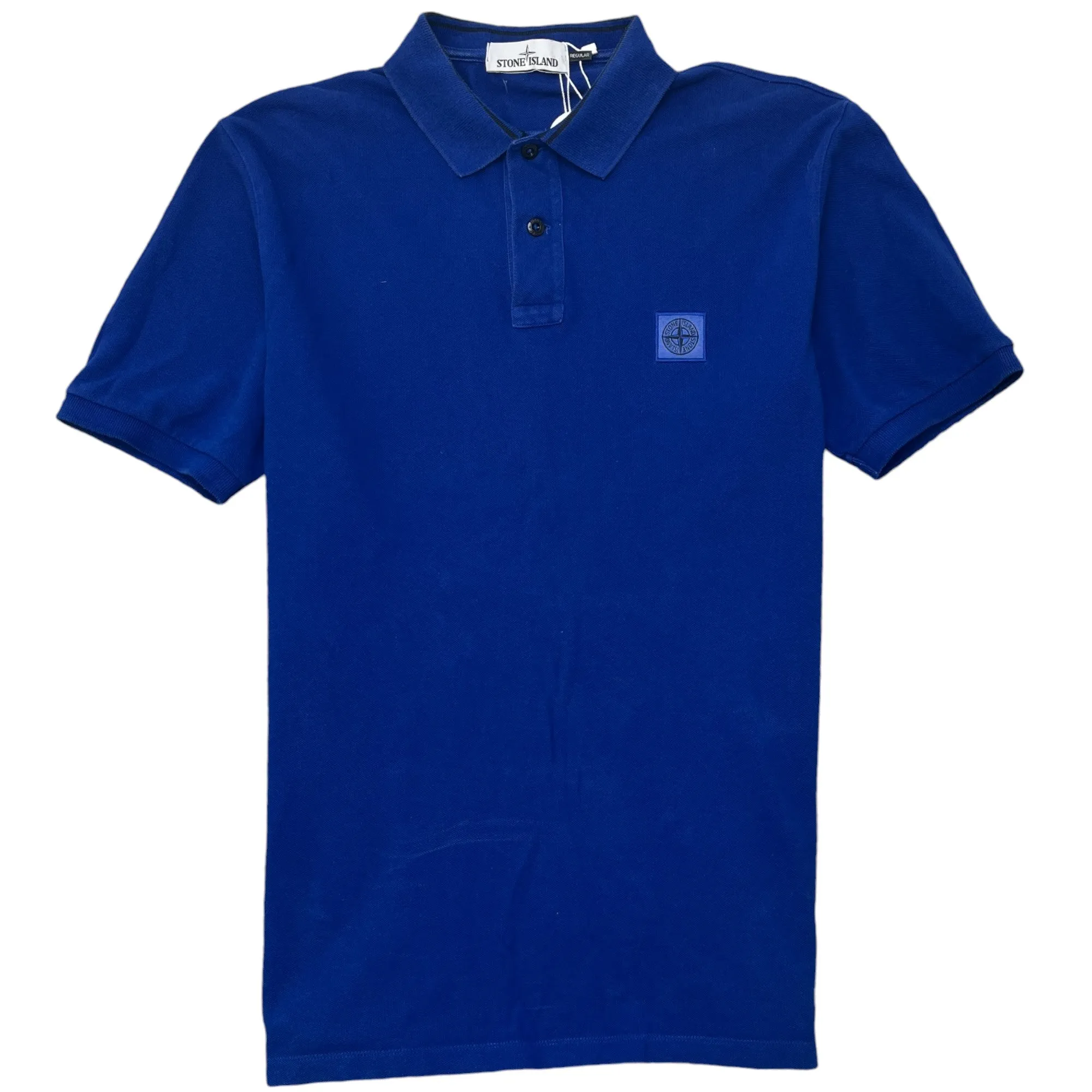 Men's Compass Logo Polo Shirt Blue Size L