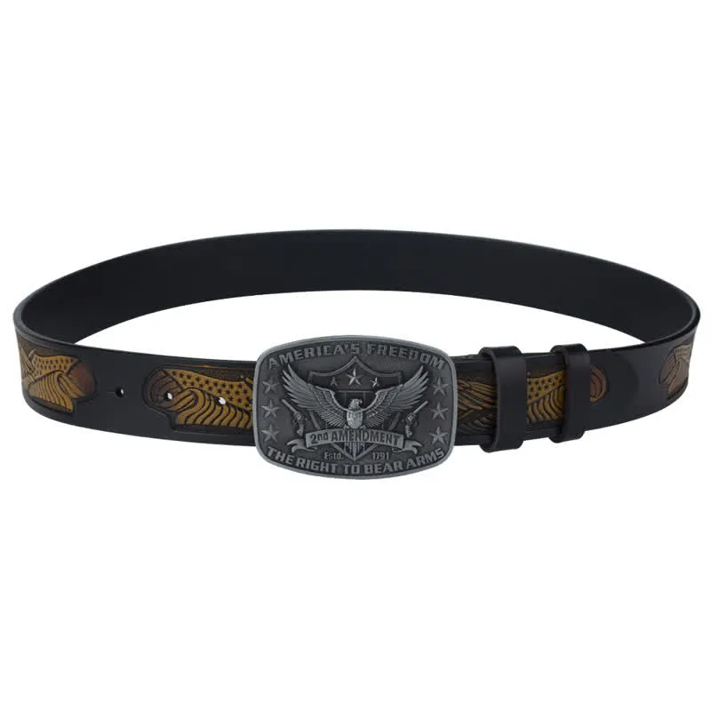 Men's Retro Eagle America's Freedom Leather Belt