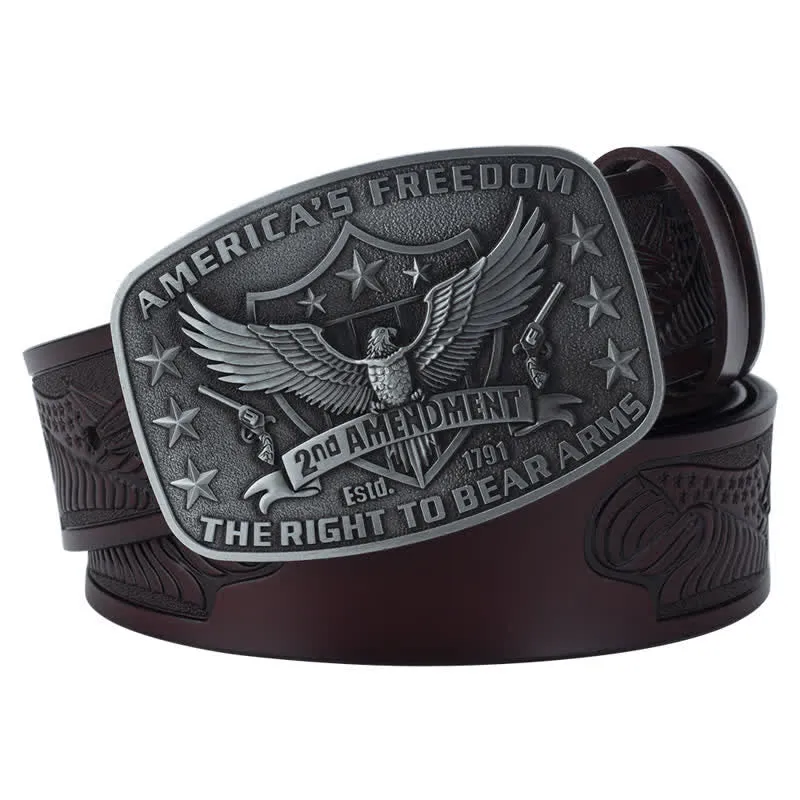 Men's Retro Eagle America's Freedom Leather Belt