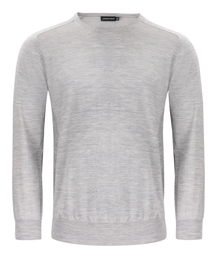 Merino Sweater U-Neck Lt Grey Melange