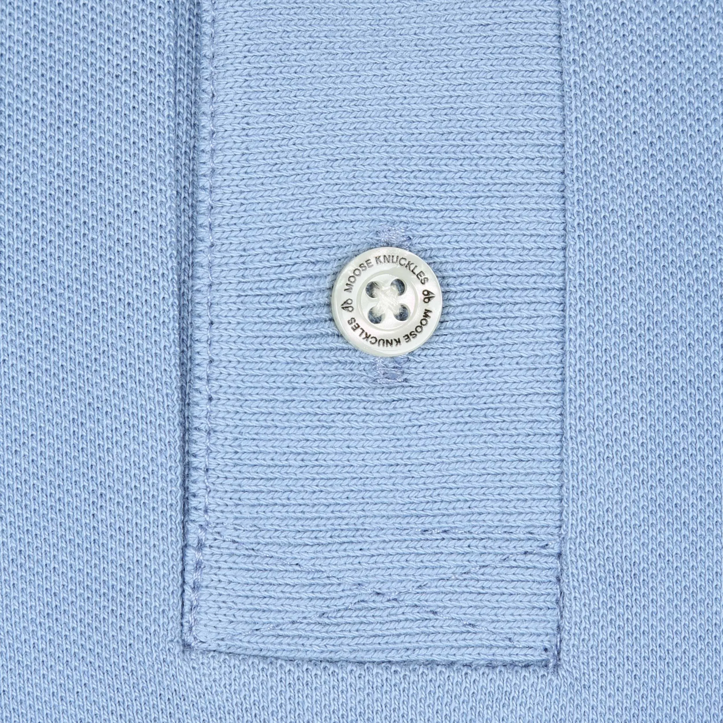 Moose Knuckles Pique Polo Shirt in Windy Blue