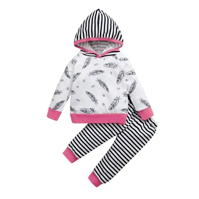 Newborn Baby Feather Clothing Set