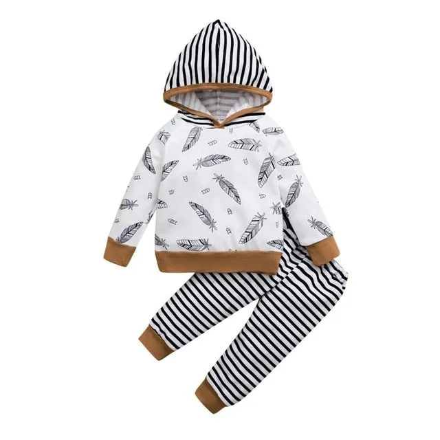 Newborn Baby Feather Clothing Set