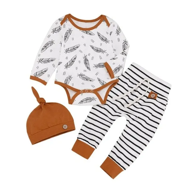 Newborn Baby Feather Clothing Set