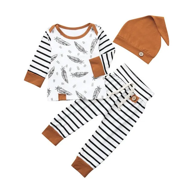 Newborn Baby Feather Clothing Set