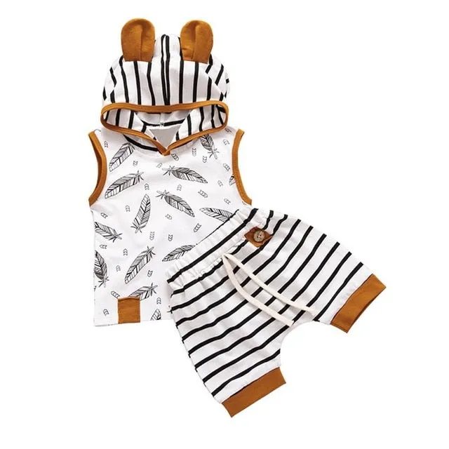 Newborn Baby Feather Clothing Set