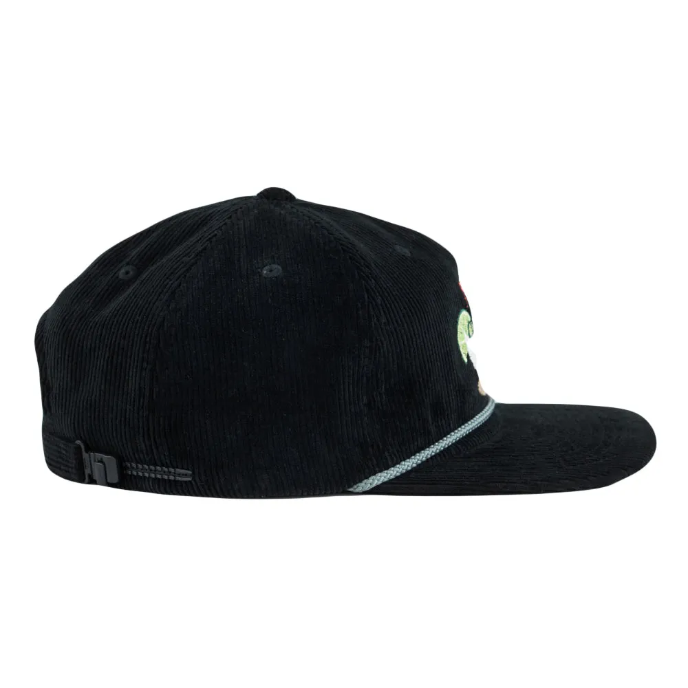 Pho 20 Black Corduroy Zipperback Hat