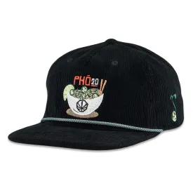 Pho 20 Black Corduroy Zipperback Hat