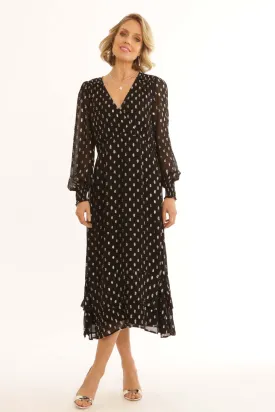 Pomodoro Clothing Spot Jacquard Dress 82451