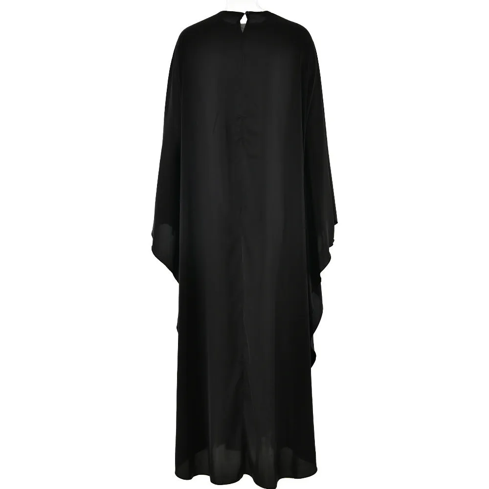 Pre Order:  Satin Bat Sleeve Loose Fit Maxi Dress