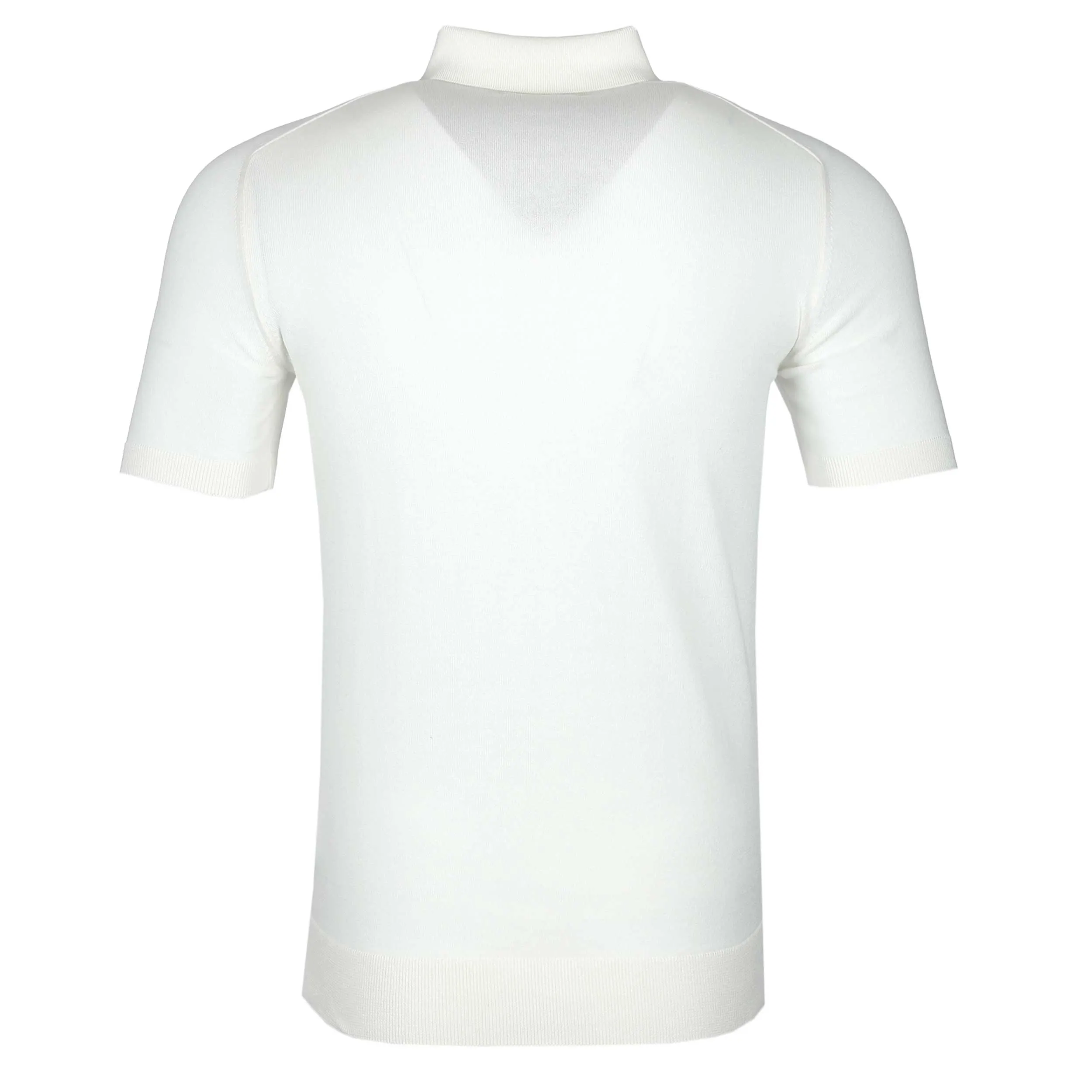 Remus Uomo Waffle Knitted Polo Shirt in White