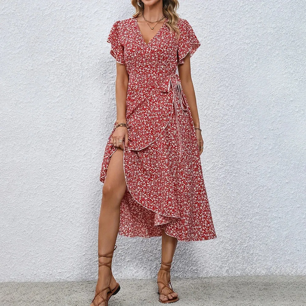 Short Vacation Elegant Summer Loose Casual Sleeve Fashion Slim Pullover Skirt Dress